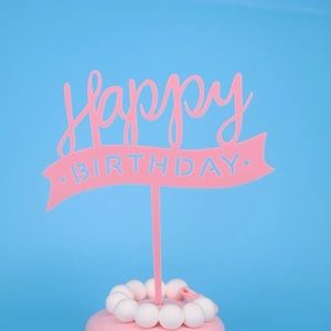 Happy birthday cake topper